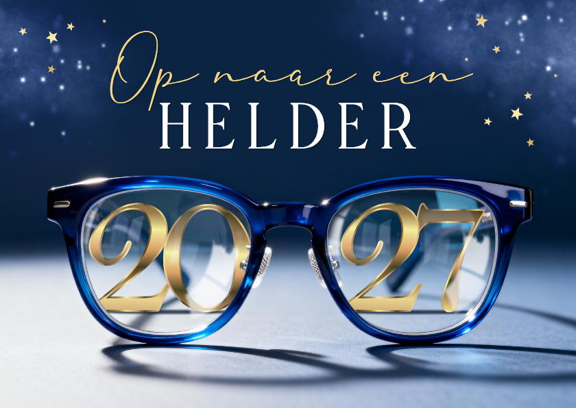 Zakelijke kerstkaart opticien bril kerst nieuwjaar 2027 - Zakelijke kerstkaarten Zakelijke kerstkaarten - Zakelijke kerstkaart opticien bril kerst nieuwjaar 2027