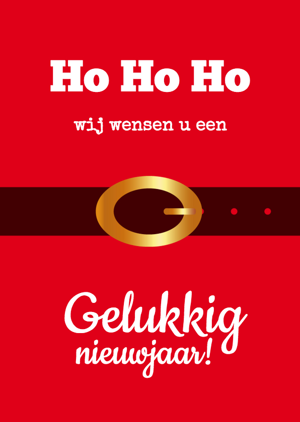 Zakelijke kerstkaart riem - SU - Zakelijke kerstkaarten Zakelijke kerstkaarten - Zakelijke kerstkaart riem - SU