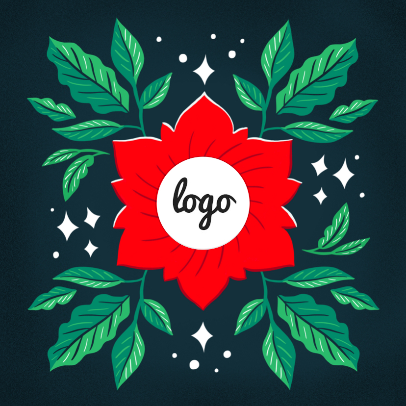 Zakelijke kerstkaart rood groen met logo en foto - Zakelijke kerstkaarten Zakelijke kerstkaarten - Zakelijke kerstkaart rood groen met logo en foto