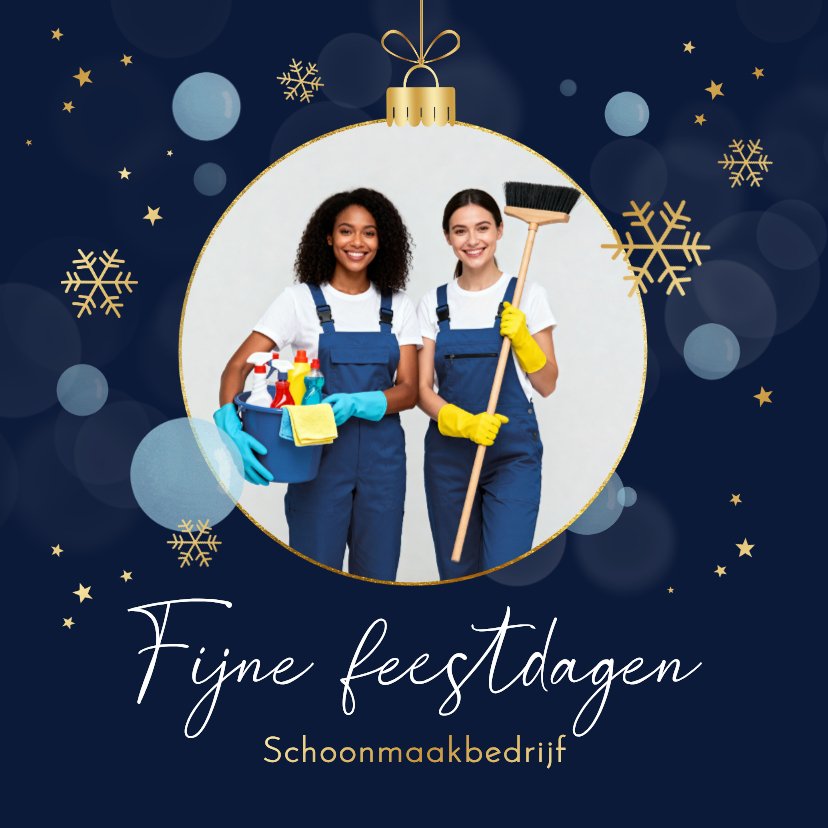 zakelijke kerstkaart schoonmaak kerstbal sneeuw belletjes - Zakelijke kerstkaarten Zakelijke kerstkaarten - zakelijke kerstkaart schoonmaak kerstbal sneeuw belletjes