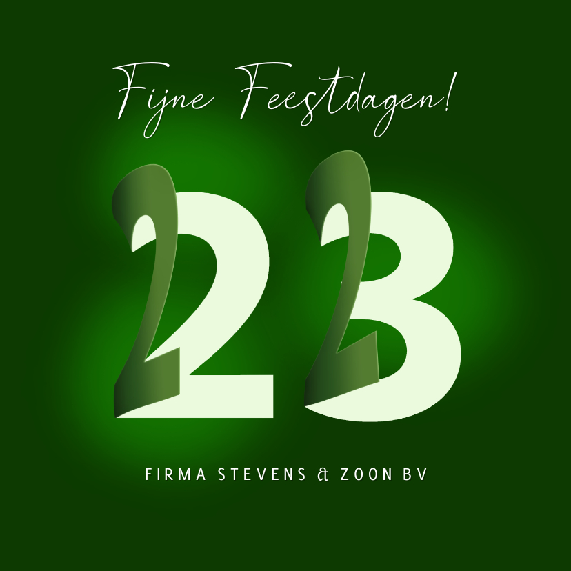 Zakelijke kerstkaart sfeervol 2023 Kaartje2go