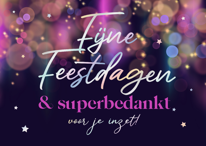 Zakelijke kerstkaart sprankelend bokeh paars holografisch - Zakelijke kerstkaarten Zakelijke kerstkaarten - Zakelijke kerstkaart sprankelend bokeh paars holografisch