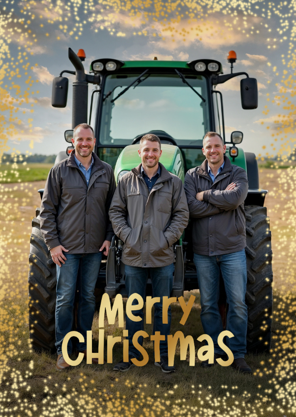 Zakelijke kerstkaarten - Zakelijke kerstkaart sprankelend merry christmas foto
