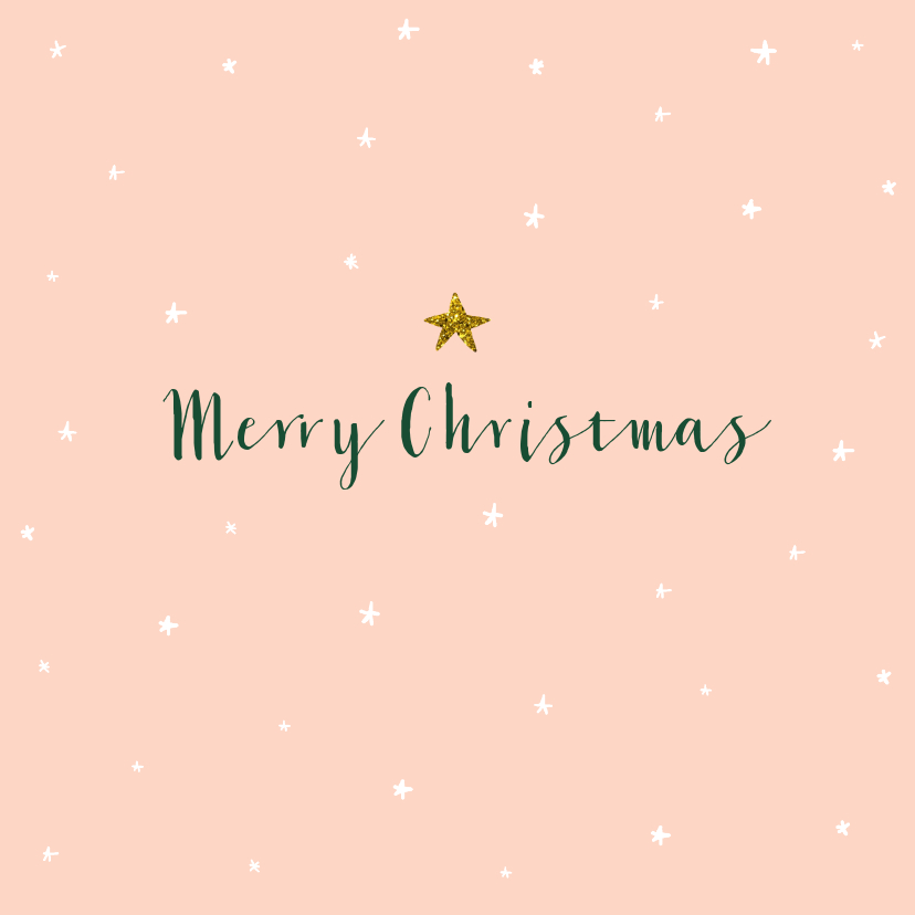 Zakelijke kerstkaart sterren glitterlook - Zakelijke kerstkaarten Zakelijke kerstkaarten - Zakelijke kerstkaart sterren glitterlook