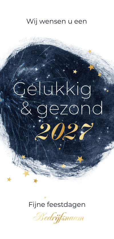 Zakelijke kerstkaart stijlvol waterverf sterren vuurwerk - Zakelijke kerstkaarten Zakelijke kerstkaarten - Zakelijke kerstkaart stijlvol waterverf sterren vuurwerk