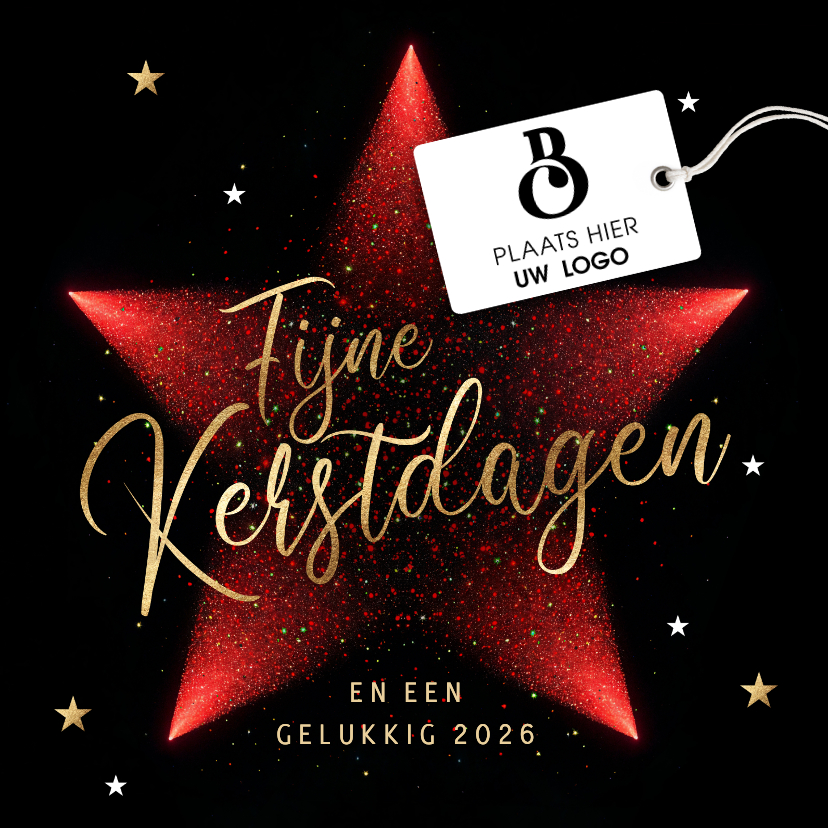 Zakelijke kerstkaarten - Zakelijke kerstkaart stijlvolle kerstster