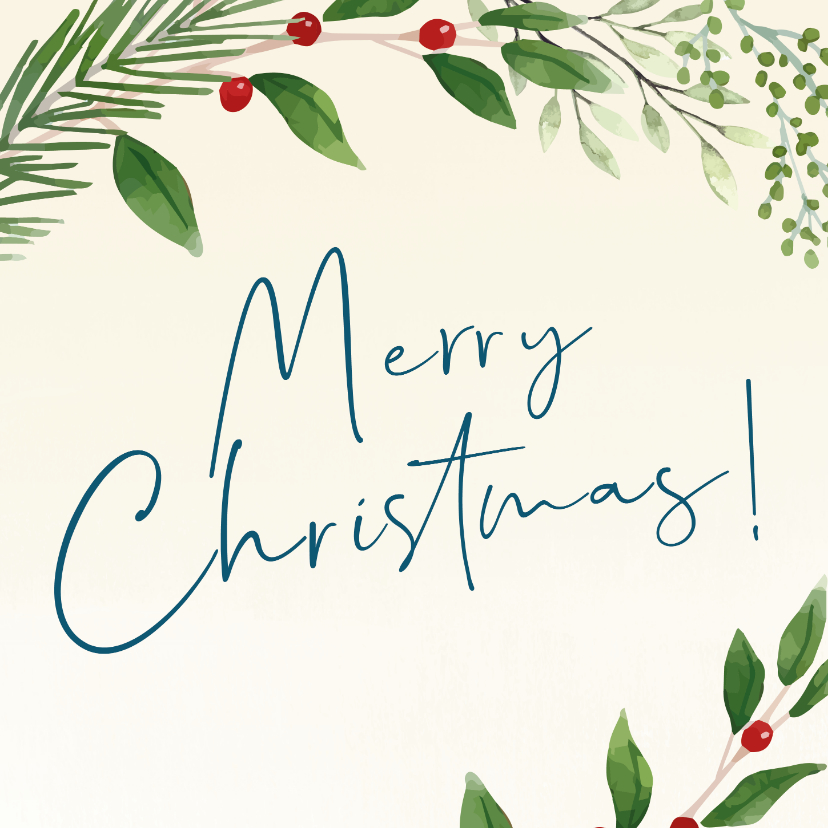 Zakelijke kerstkaart takjes - Zakelijke kerstkaarten Zakelijke kerstkaarten - Zakelijke kerstkaart takjes