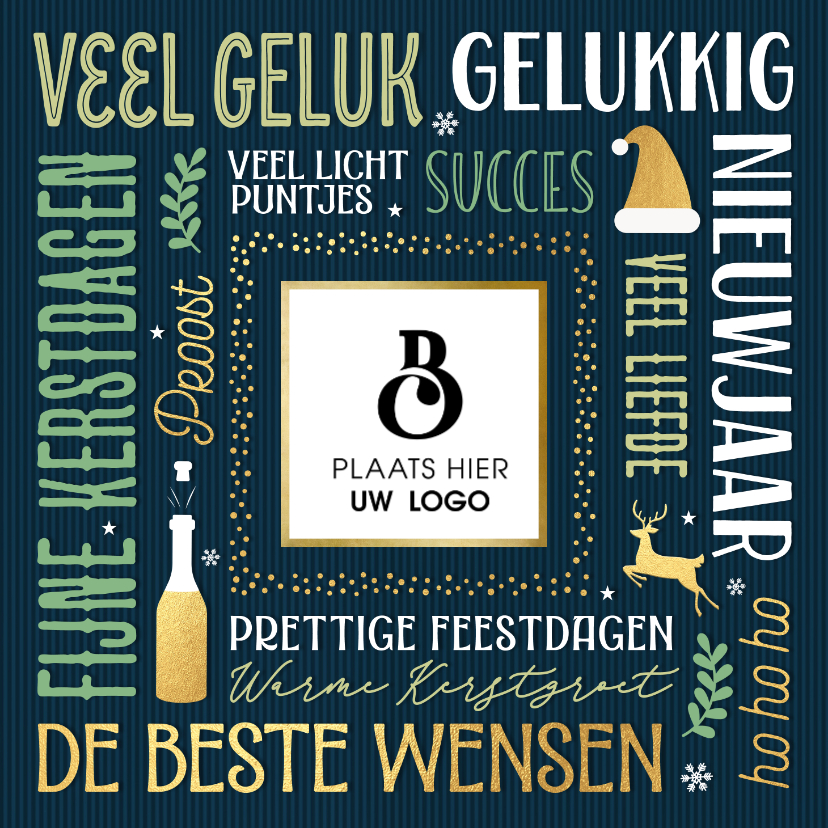 Zakelijke kerstkaarten - Zakelijke kerstkaart teksten en logo