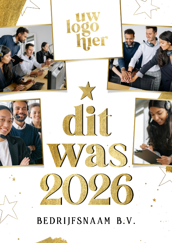 Zakelijke kerstkaarten - Zakelijke kerstkaart terugblik dit was 2026