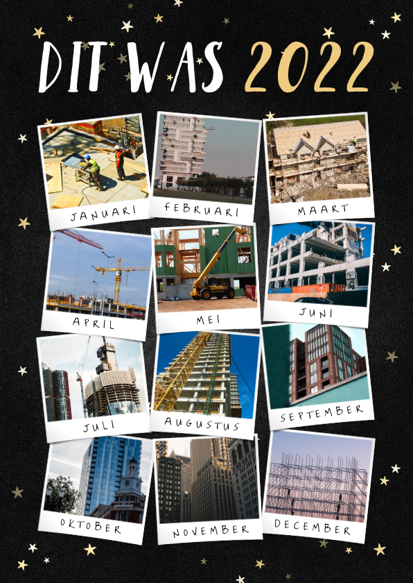 Zakelijke kerstkaart terugblik op 2022 fotocollage - Zakelijke kerstkaarten Zakelijke kerstkaarten - Zakelijke kerstkaart terugblik op 2022 fotocollage