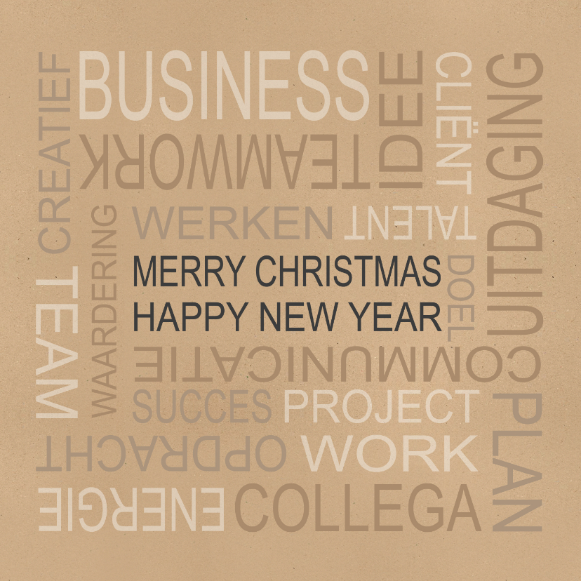 Zakelijke kerstkaart typogafie - BC - Zakelijke kerstkaarten Zakelijke kerstkaarten - Zakelijke kerstkaart typogafie - BC