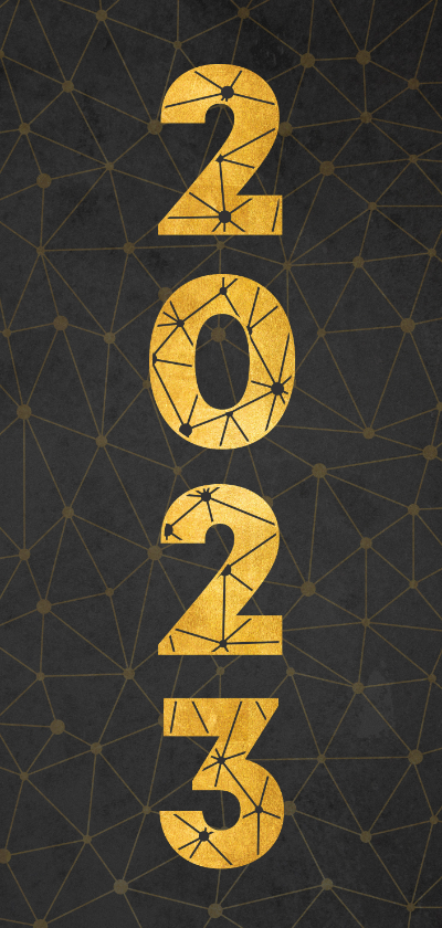 Zakelijke kerstkaart verbinding thema gouden 2022 - Zakelijke kerstkaarten Zakelijke kerstkaarten - Zakelijke kerstkaart verbinding thema gouden 2022