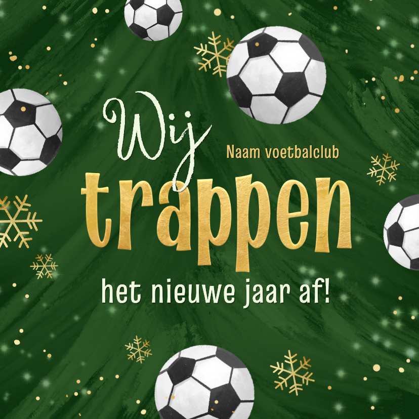 Zakelijke kerstkaarten - Zakelijke kerstkaart voetbalvereniging sport voetbal kerst