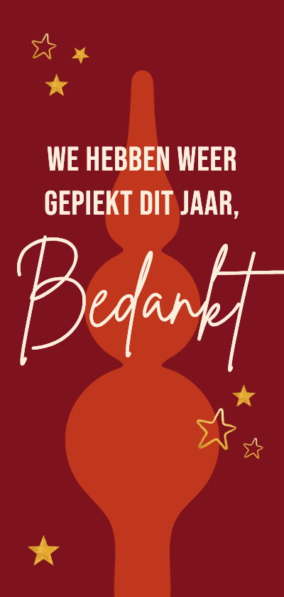 Zakelijke kerstkaarten - Zakelijke kerstkaart we hebben weer gepiekt dit jaar