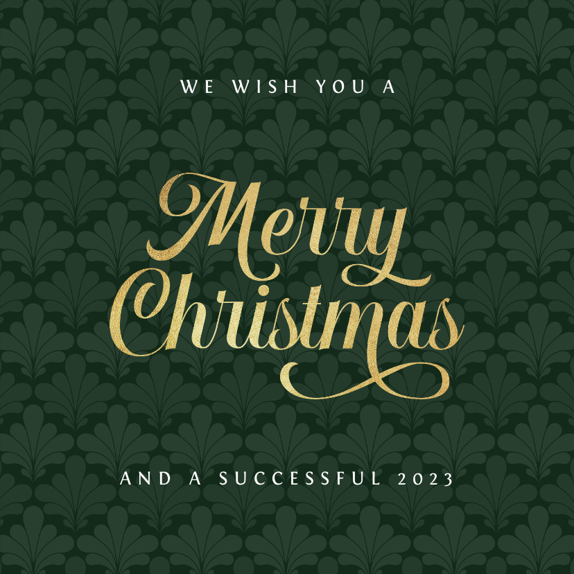 Zakelijke merry christmas kaart art deco patroon goud groen - Zakelijke kerstkaarten Zakelijke kerstkaarten - Zakelijke merry christmas kaart art deco patroon goud groen