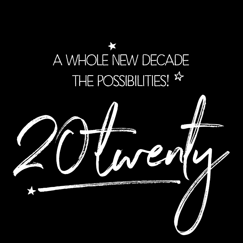 Zakelijke nieuwjaarskaart a whole new decade 20twenty - Zakelijke kerstkaarten Zakelijke kerstkaarten - Zakelijke nieuwjaarskaart a whole new decade 20twenty