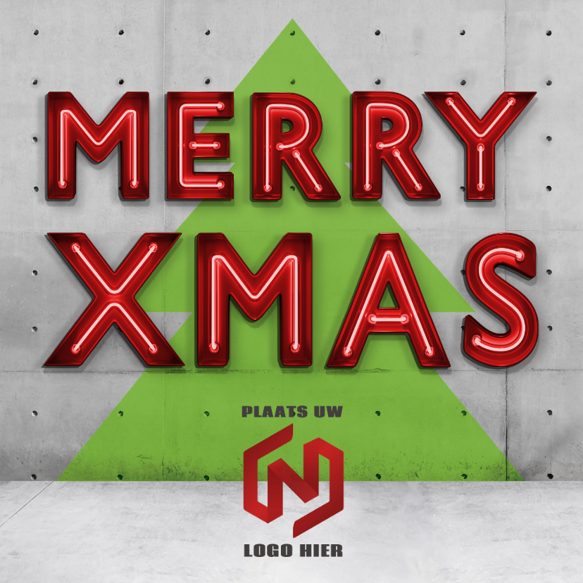Zakelijke vierkante kerstkaart met ruimte voor logo - Zakelijke kerstkaarten Zakelijke kerstkaarten - Zakelijke vierkante kerstkaart met ruimte voor logo