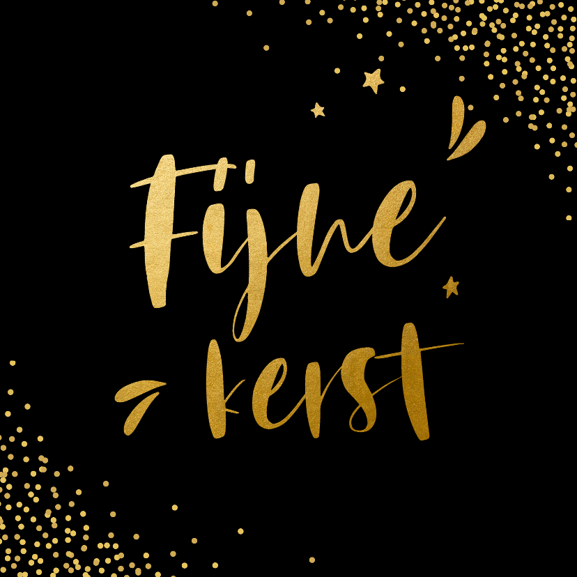 Zwarte zakelijke kerstkaart met goudlook letters - Zakelijke kerstkaarten Zakelijke kerstkaarten - Zwarte zakelijke kerstkaart met goudlook letters