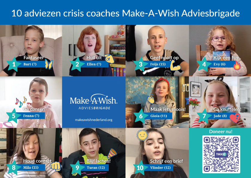 10 adviezen crisis coaches Make-A-Wish Adviesbrigade - Zomaar kaarten Zomaar kaarten - 10 adviezen crisis coaches Make-A-Wish Adviesbrigade