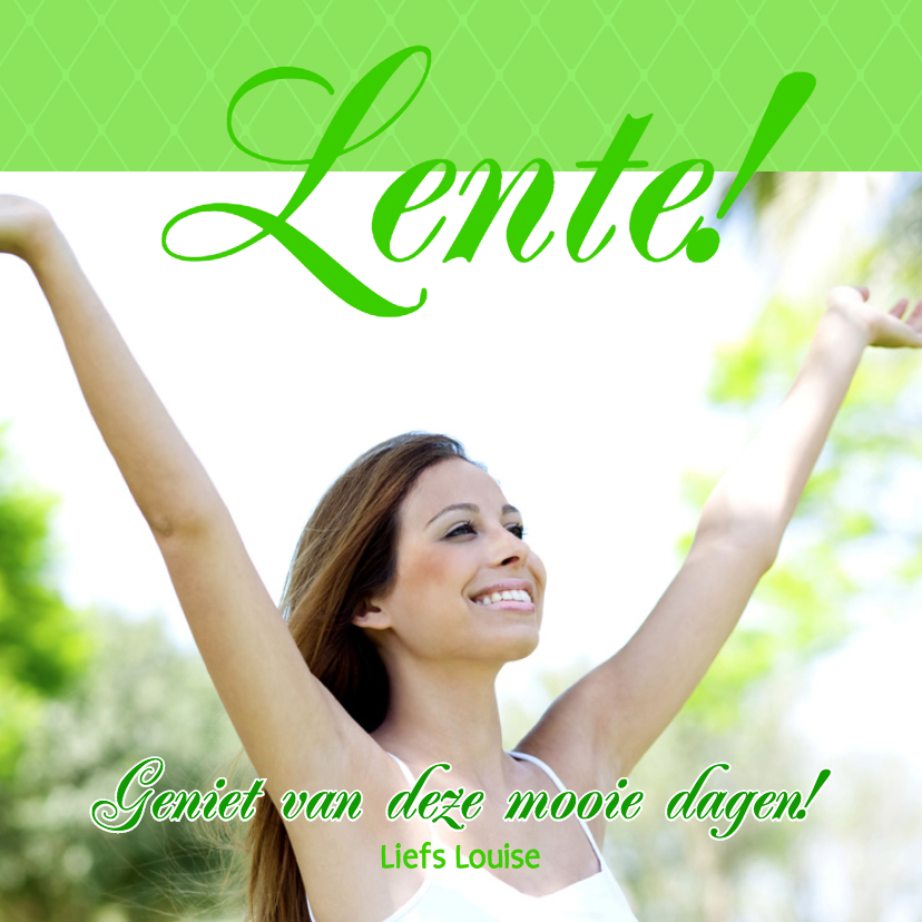 Foto 4kant Lente! - BK - Zomaar kaarten Zomaar kaarten - Foto 4kant Lente! - BK