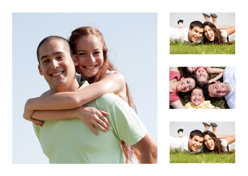 Fotocollage liggende kaart 4 - Zomaar kaarten Zomaar kaarten - Fotocollage liggende kaart 4