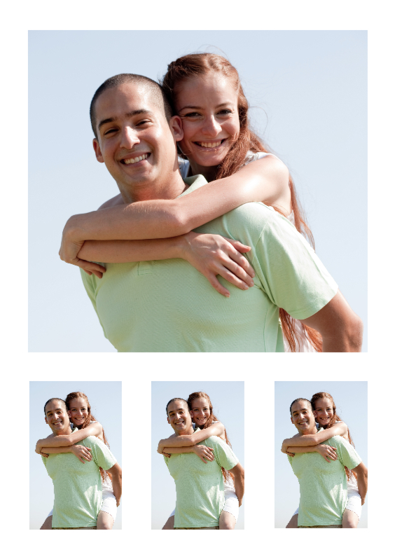 Fotosjabloon kaart 4 foto's - Zomaar kaarten Zomaar kaarten - Fotosjabloon kaart 4 foto's