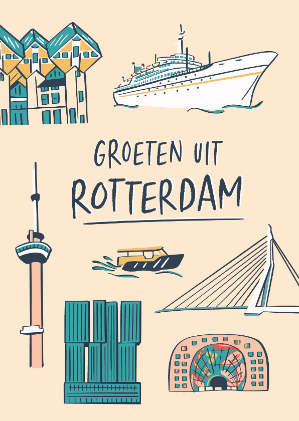 Groeten uit Rotterdam gebouwen - Zomaar kaarten Zomaar kaarten - Groeten uit Rotterdam gebouwen
