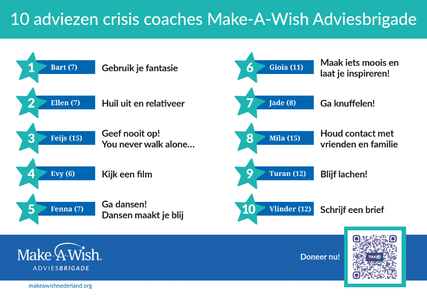 Make-A-Wish 10 adviezen Adviesbrigade crisis coaches - Zomaar kaarten Zomaar kaarten - Make-A-Wish 10 adviezen Adviesbrigade crisis coaches