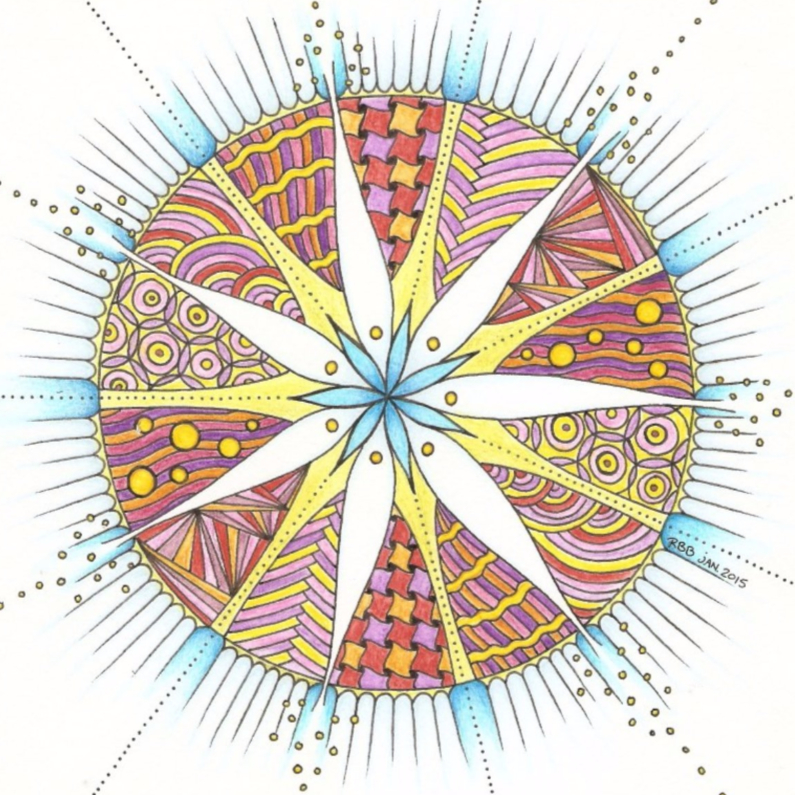 Mandala kleurig - Zomaar kaarten Zomaar kaarten - Mandala kleurig
