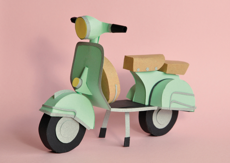 Oldtimer vespa - Zomaar kaarten Zomaar kaarten - Oldtimer vespa