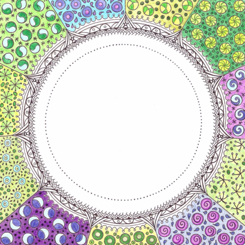 Open Zentangle kaart - Zomaar kaarten Zomaar kaarten - Open Zentangle kaart