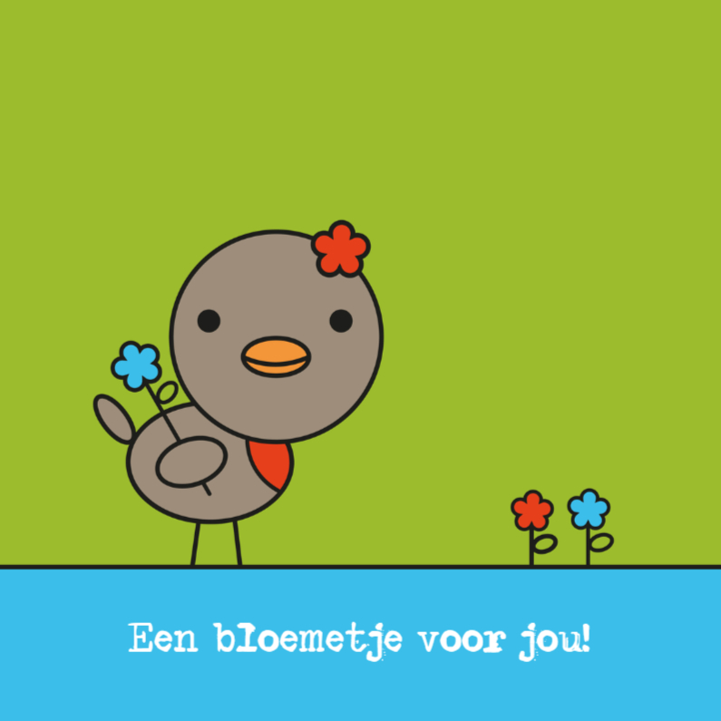 Roodborstje met bloemetjes - Zomaar kaarten Zomaar kaarten - Roodborstje met bloemetjes