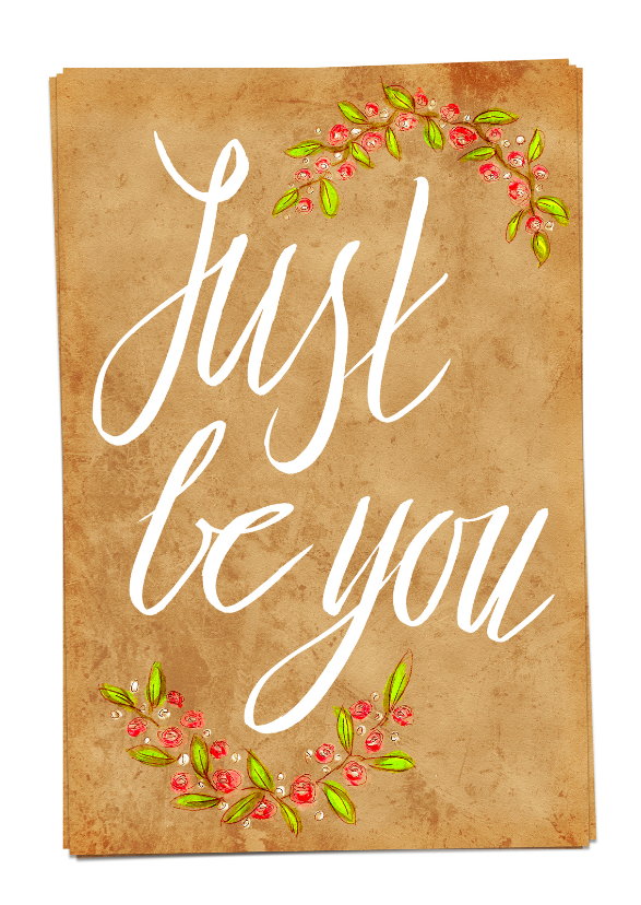 Spreukenkaart Just Be You Kl Zomaar Kaarten Kaartje2go