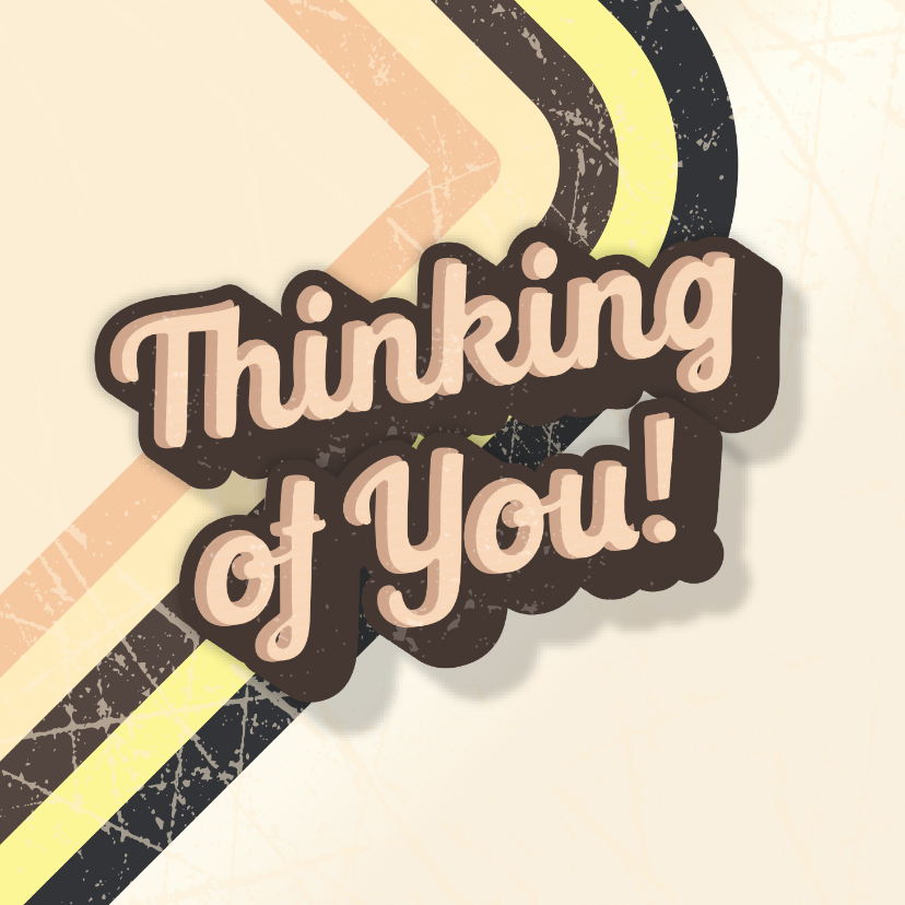 Thinking of you - Happy Retro - zomaarkaart - Zomaar kaarten Zomaar kaarten - Thinking of you - Happy Retro - zomaarkaart
