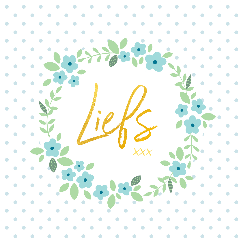 Veel liefs - gouden letters bloemen - Zomaar kaarten Zomaar kaarten - Veel liefs - gouden letters bloemen