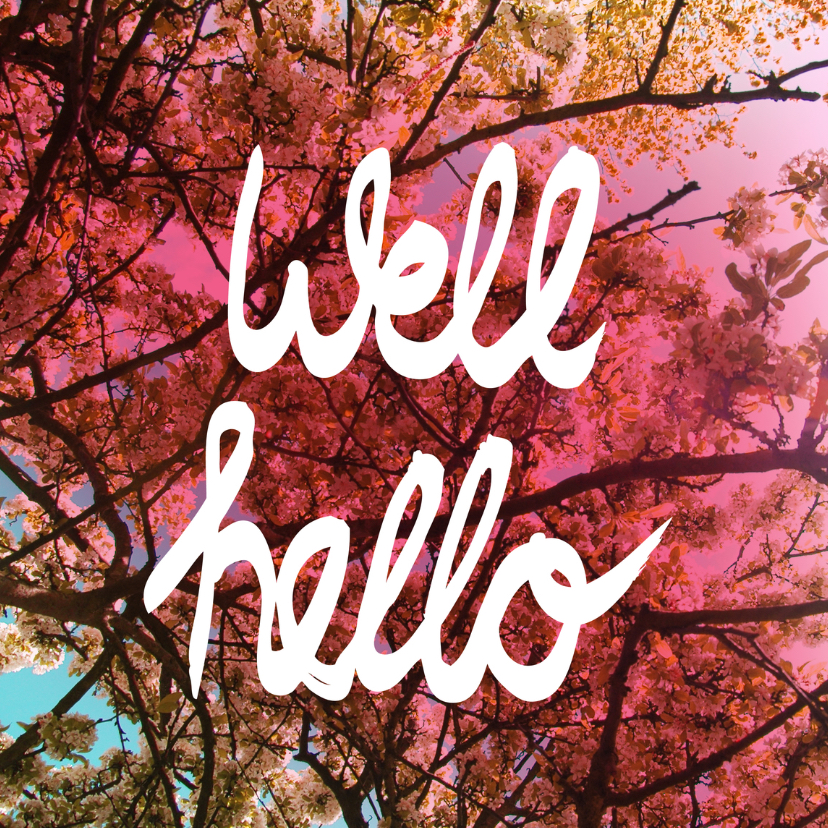 Well hello engels lente kaartje - Zomaar kaarten Zomaar kaarten - Well hello engels lente kaartje
