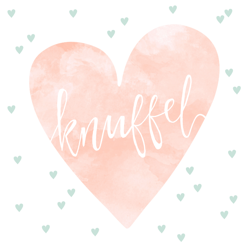 Zomaar kaart hartjes knuffel - Zomaar kaarten Zomaar kaarten - Zomaar kaart hartjes knuffel
