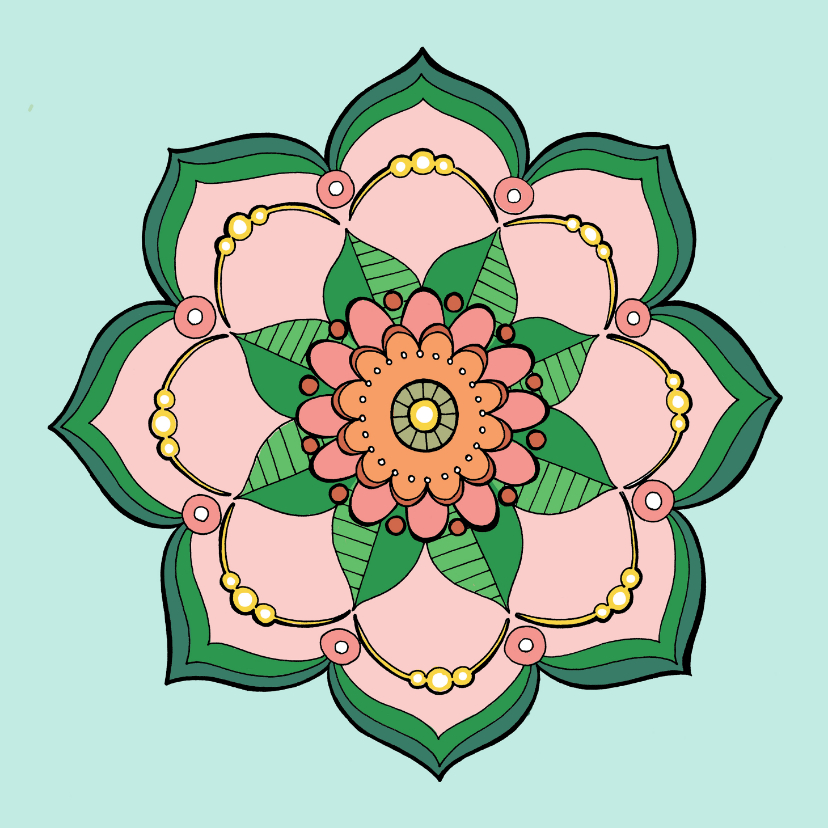 Zomaar kaart - Mandala - Zomaar kaarten Zomaar kaarten - Zomaar kaart - Mandala