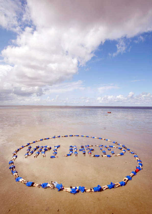 Zomaar kaart - met vrijheid afgebeeld op het strand - Zomaar kaarten Zomaar kaarten - Zomaar kaart - met vrijheid afgebeeld op het strand