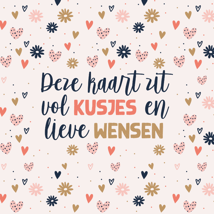 Zomaar - kusjes en wensen voor jou - Zomaar kaarten Zomaar kaarten - Zomaar - kusjes en wensen voor jou