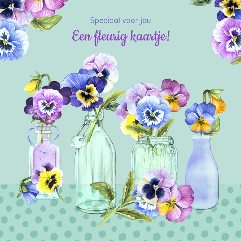 Zomaar viooltjes vaasjes - Zomaar kaarten Zomaar kaarten - Zomaar viooltjes vaasjes