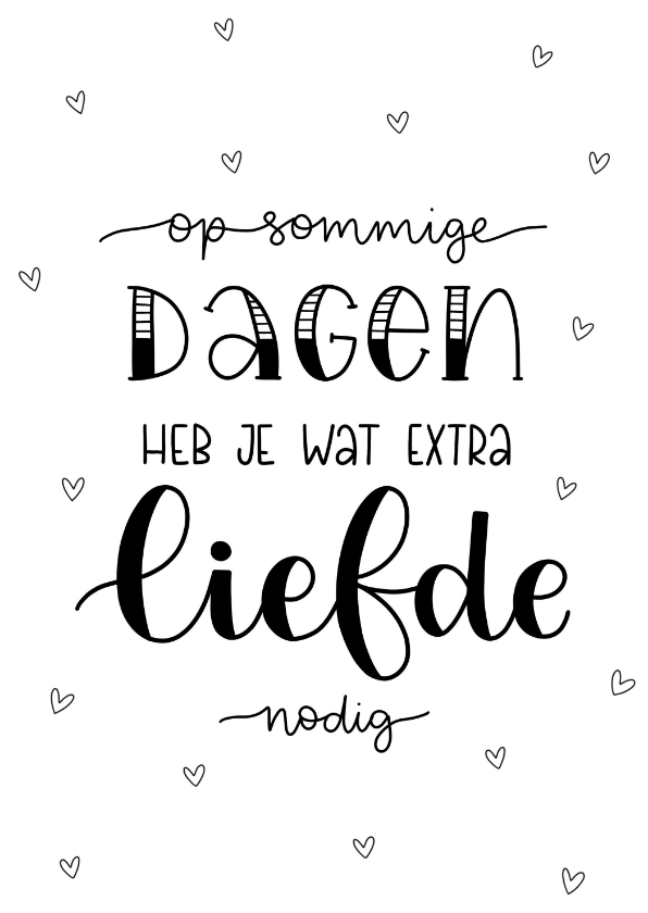 Zomaarkaart - Extra liefde - Zomaar kaarten Zomaar kaarten - Zomaarkaart - Extra liefde