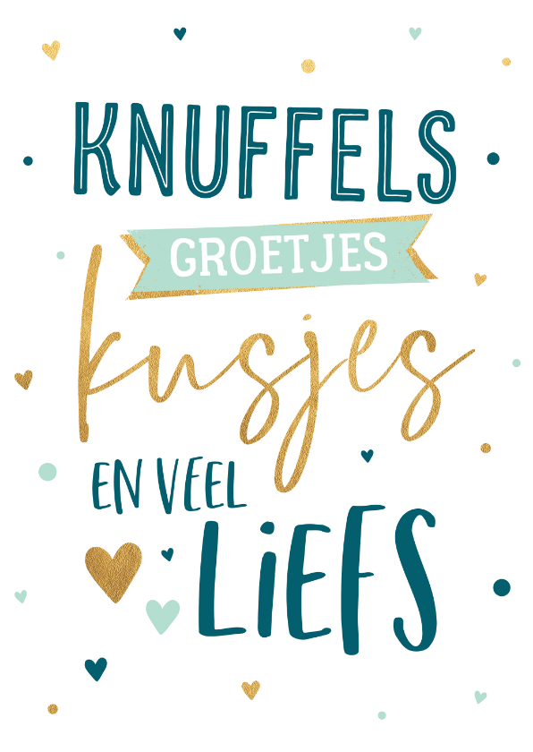 Zomaarkaart knuffels en kusjes - Zomaar kaarten Zomaar kaarten - Zomaarkaart knuffels en kusjes
