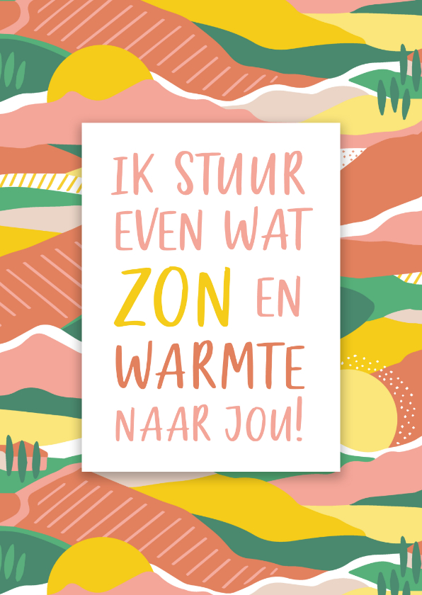Zon en warmte landschapskaart - Zomaar kaarten Zomaar kaarten - Zon en warmte landschapskaart